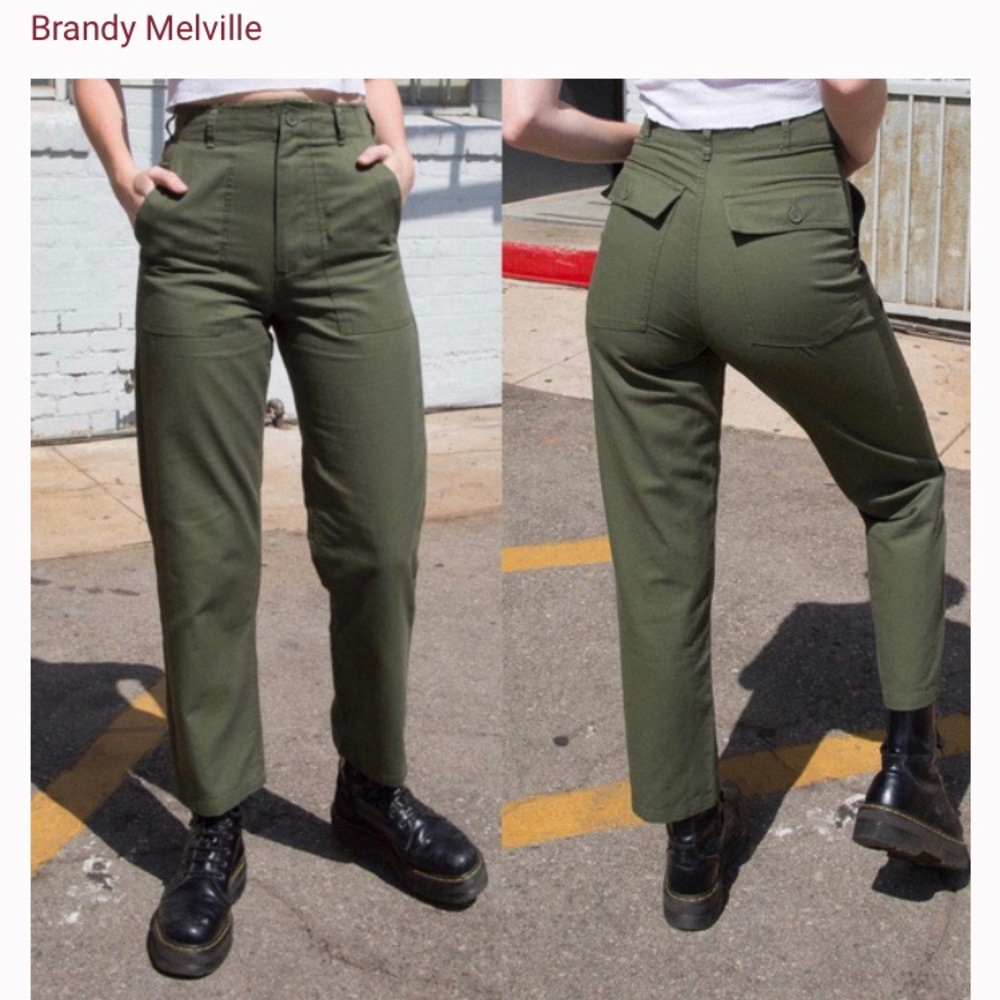 Brandy Melville green kim cargo pants